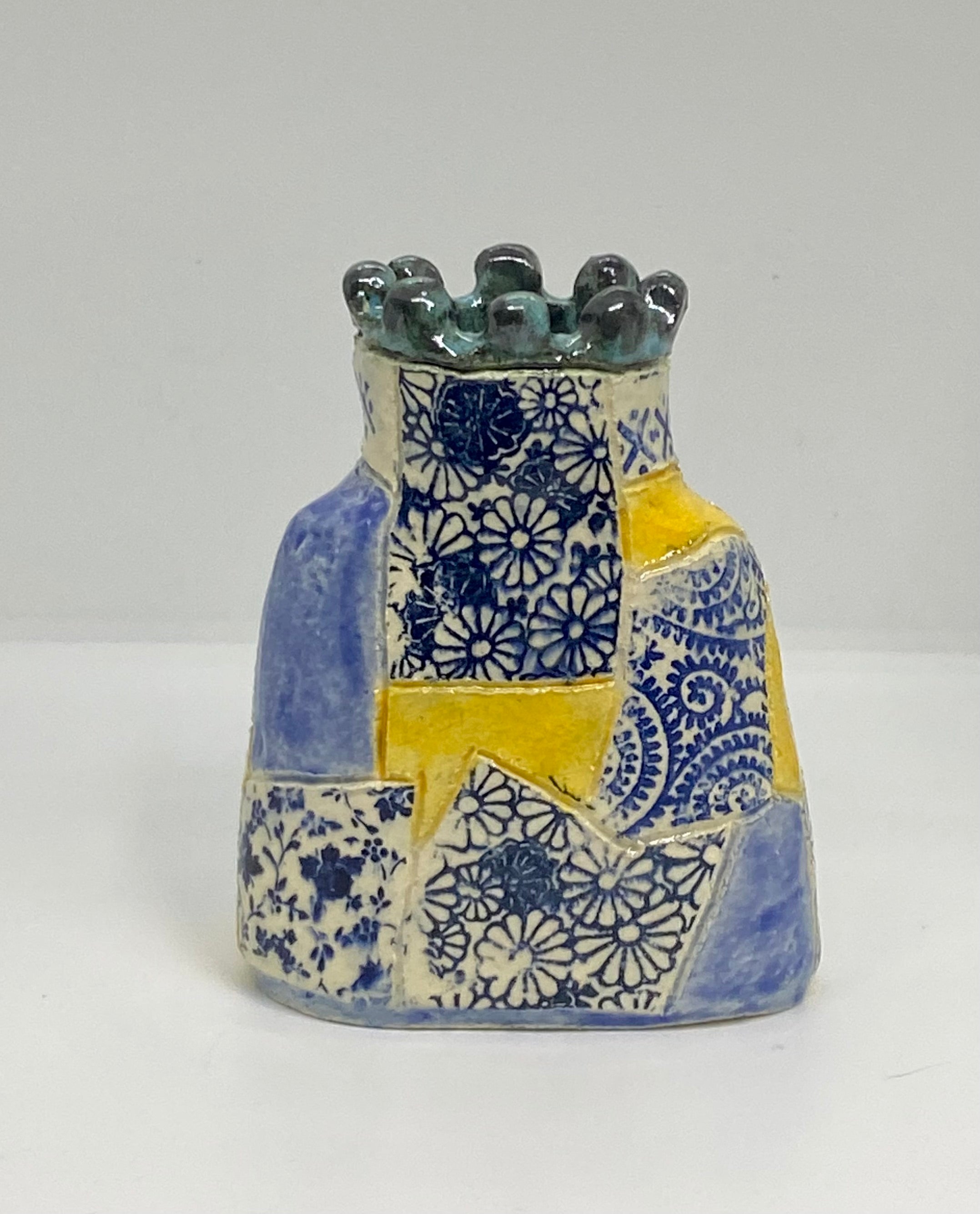 Karen Gray - Patchwork candleholder I