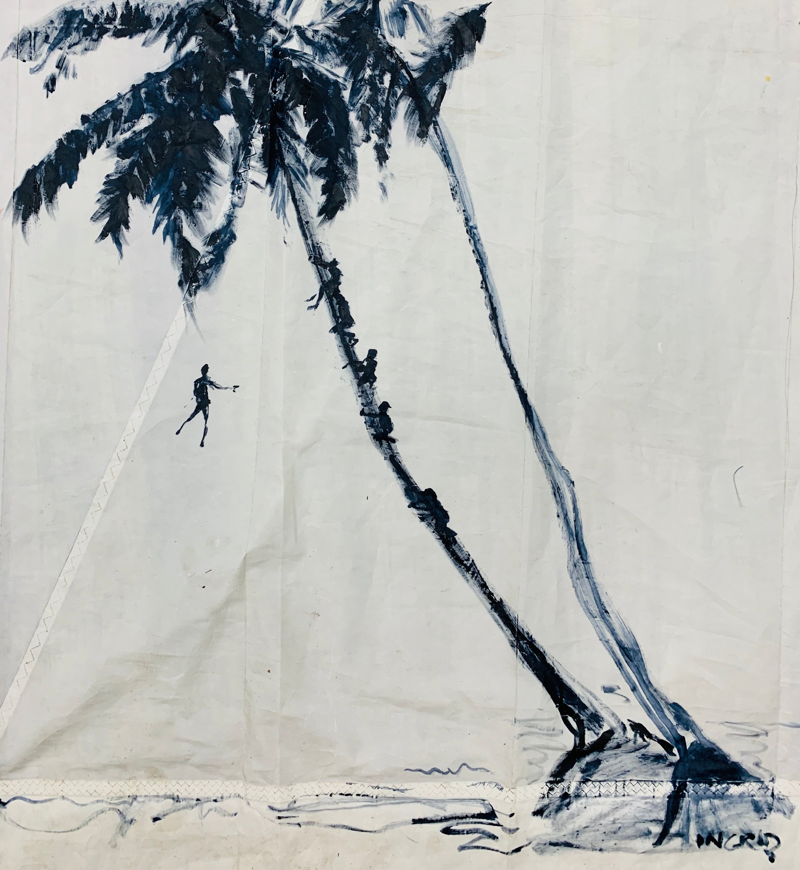 Ingrid Haughton - Kids jumping from sail