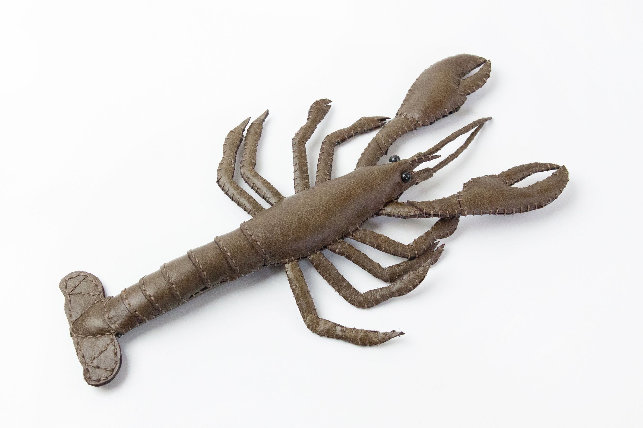 Freda Cheung - Leather Handmade Seaweed Brown Leather Lobster