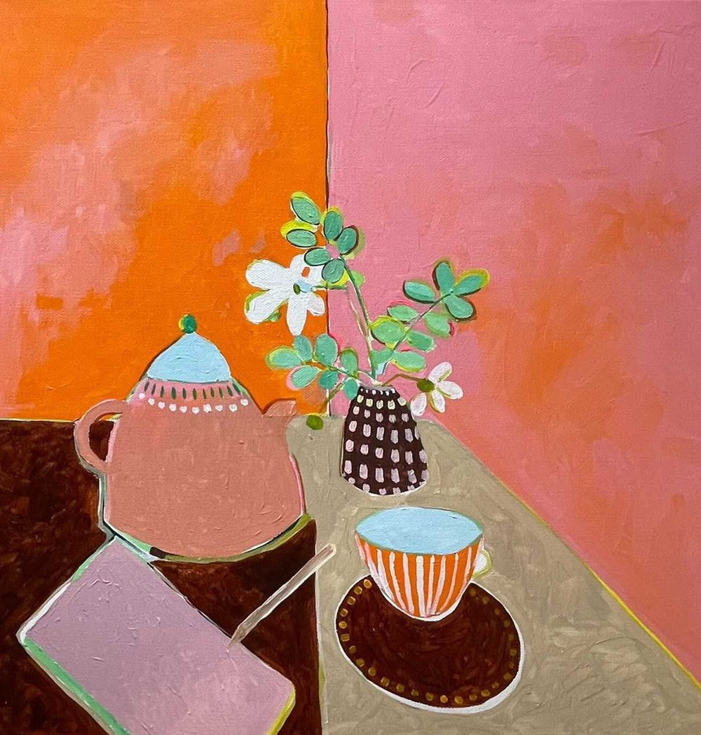 Alexandra Strong - Orange and Pink Tea Party