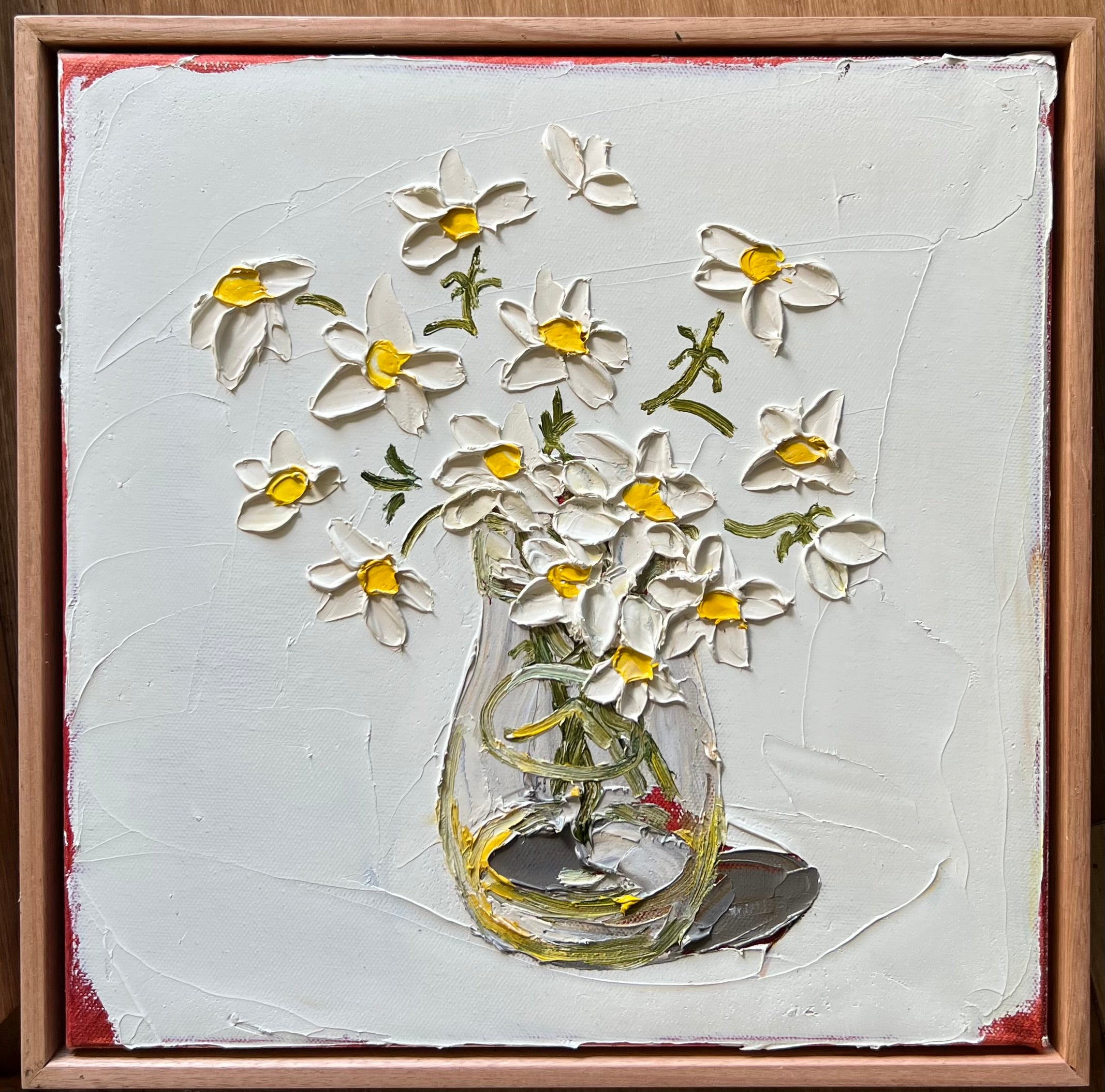 Leree Lindsay - Daisies in an oil bottle
