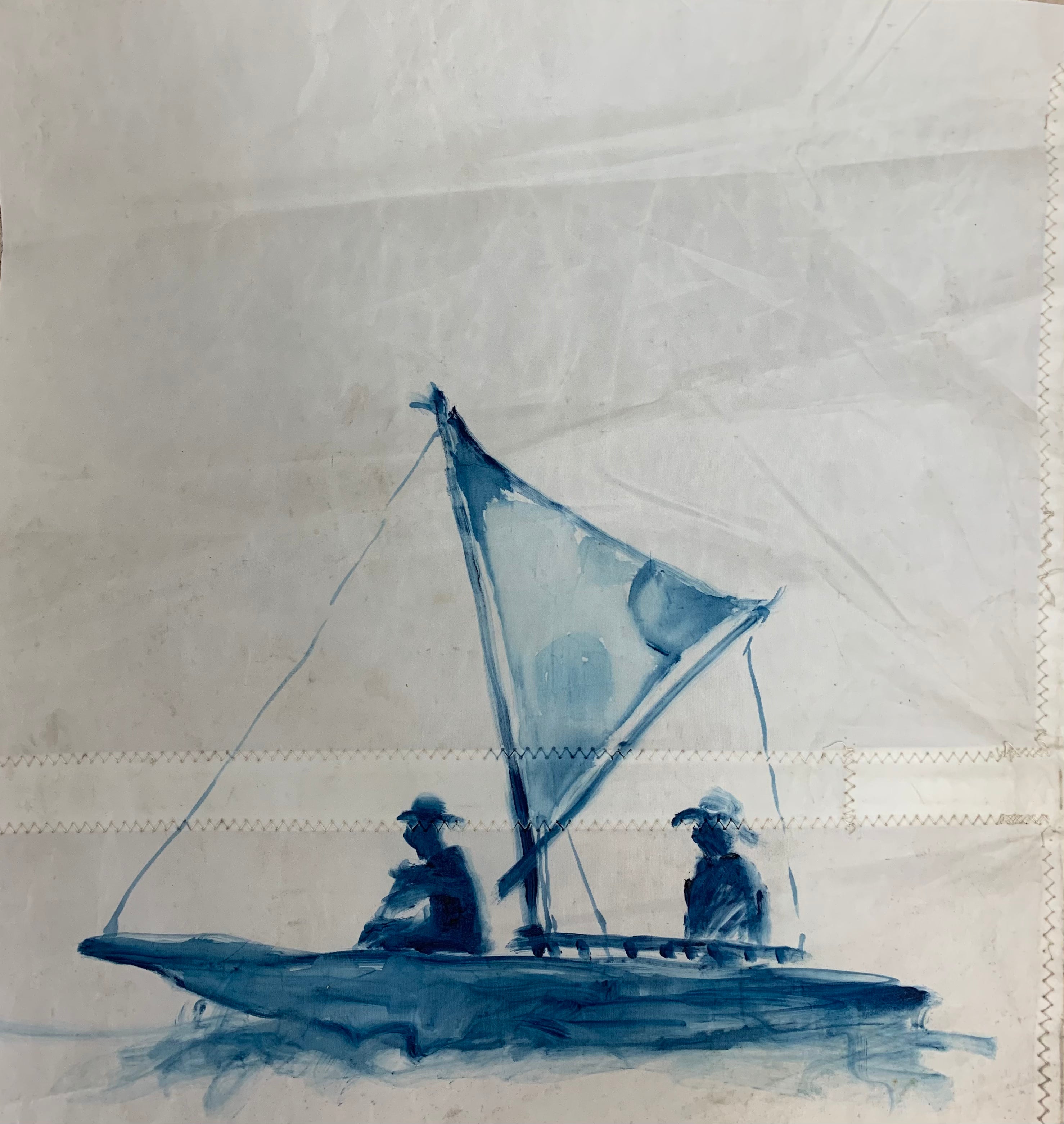 Ingrid Haughton - Boat and Two Sailors