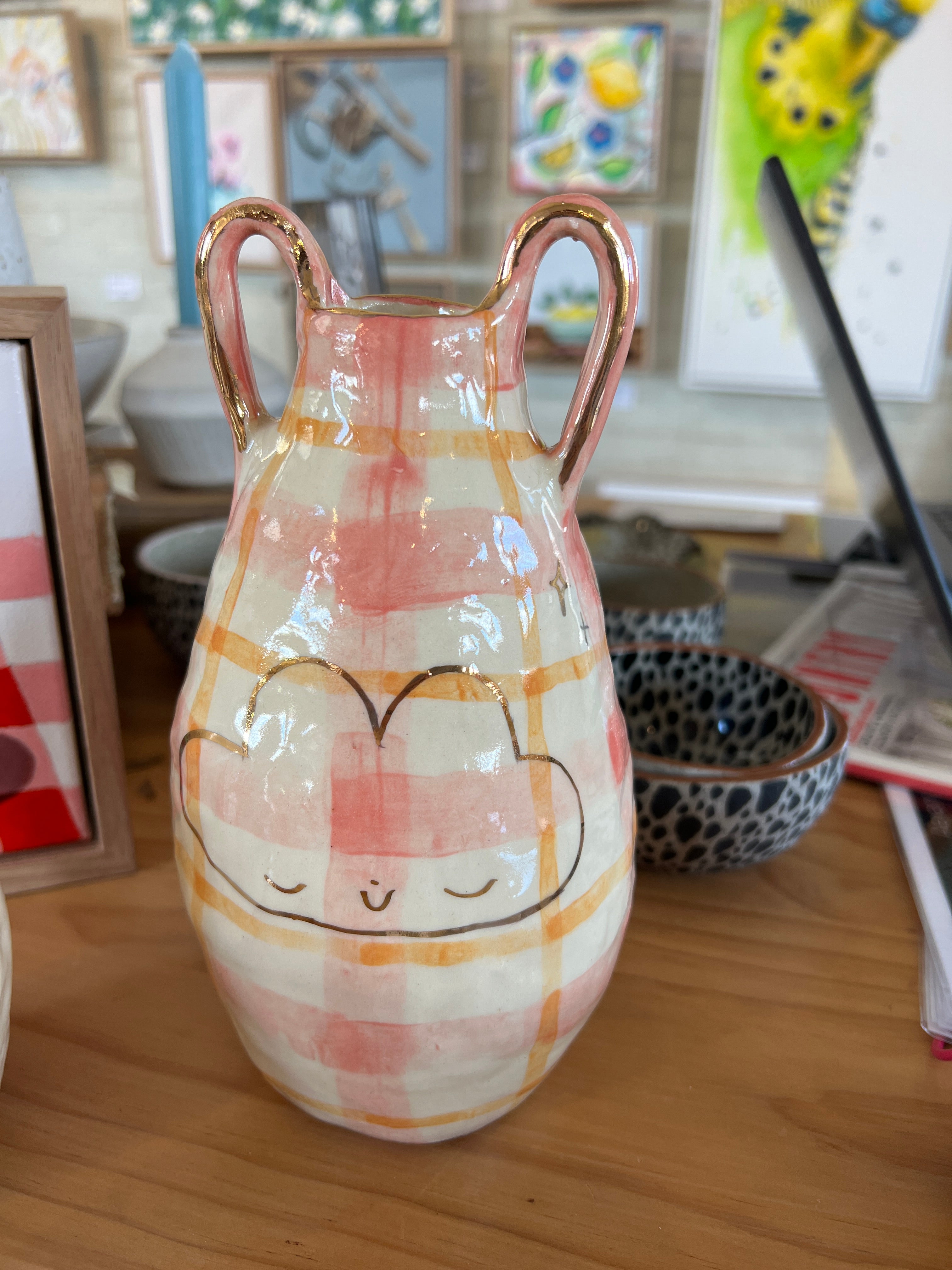 Alessia Emanuele - Cloud Gingham Vase