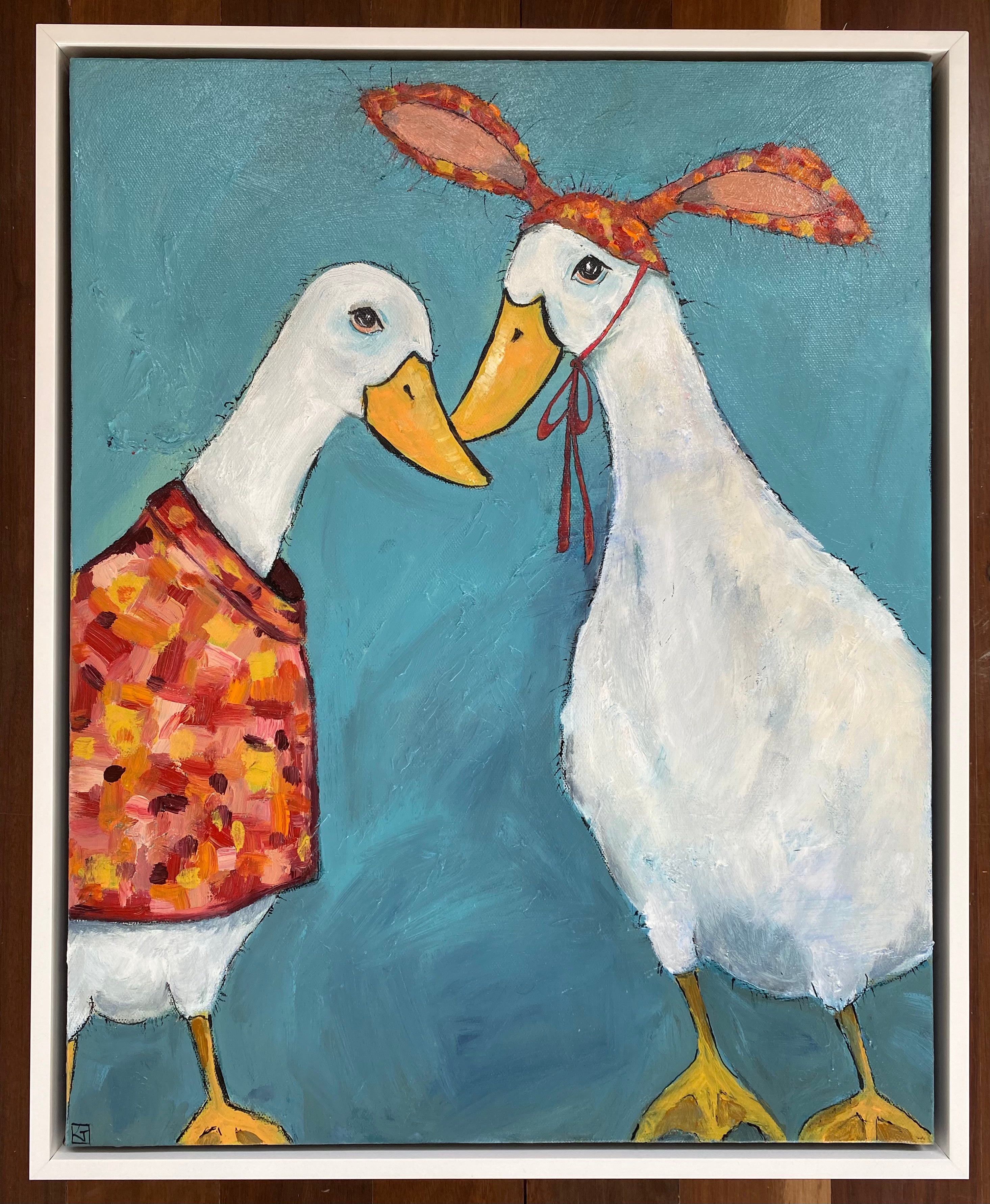 Karen Gray - Margaret supporting Emily's new patchwork ears