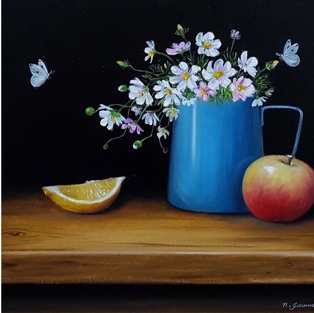 Natasha Junmanee - Still life with apple and lemon