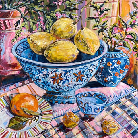 Cathy Usatoff - Still life with lemons