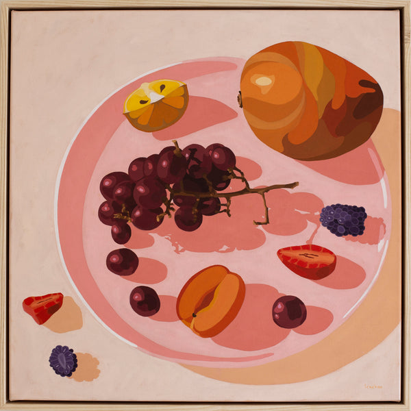 Yani Lenehan - Mango and grapes resting on rose