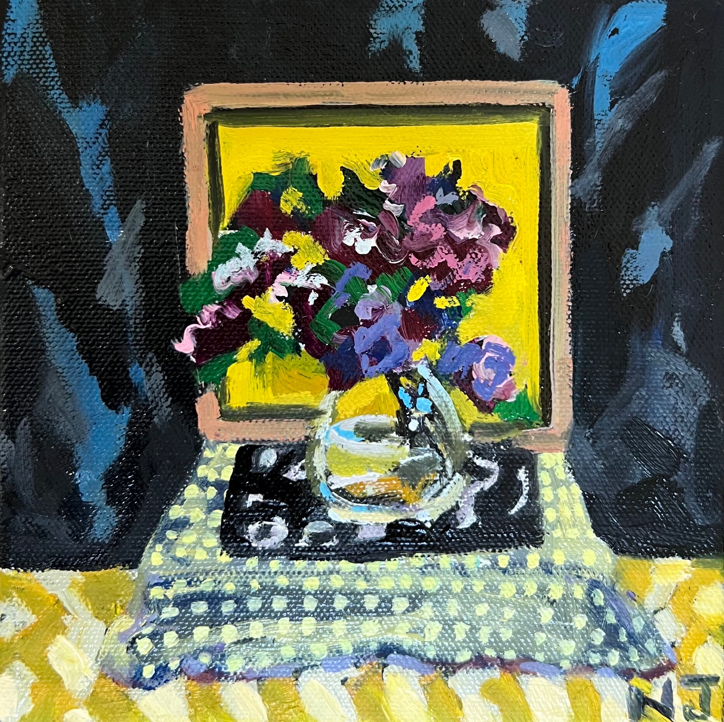 Nicola Jones - Lilacs on Yellow