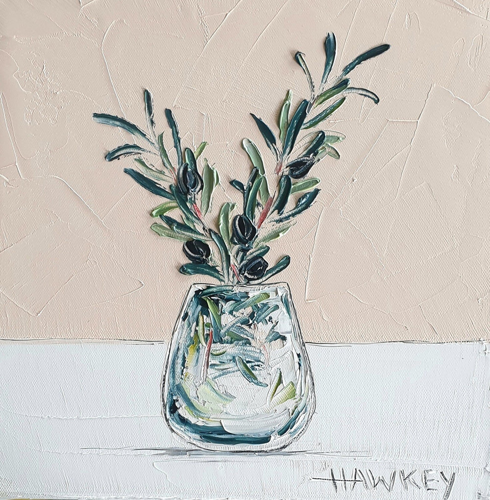Angela Hawkey - Olive branches in a Vase