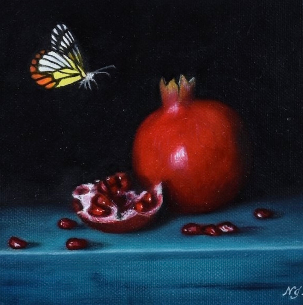 Natasha Junmanee - Pomegranate and butterfly
