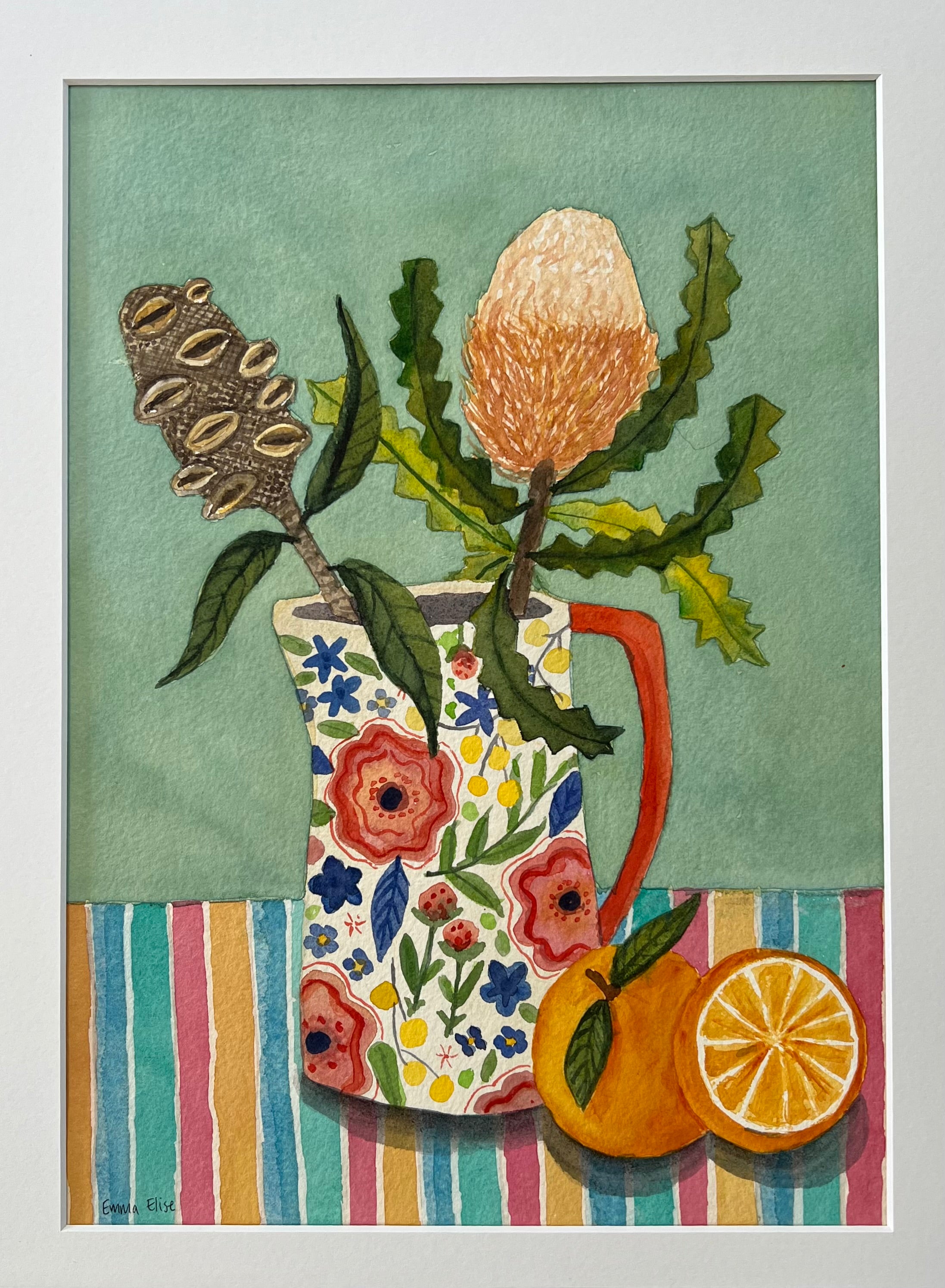 Emma Petterson - Oranges and banksia seed pod