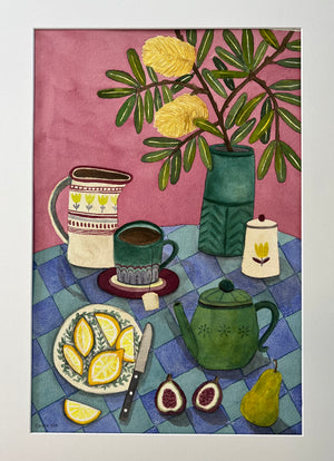 Emma Petterson - Banksia and figs with a pear