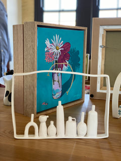 Illy's Wall - Seven vase frame in white