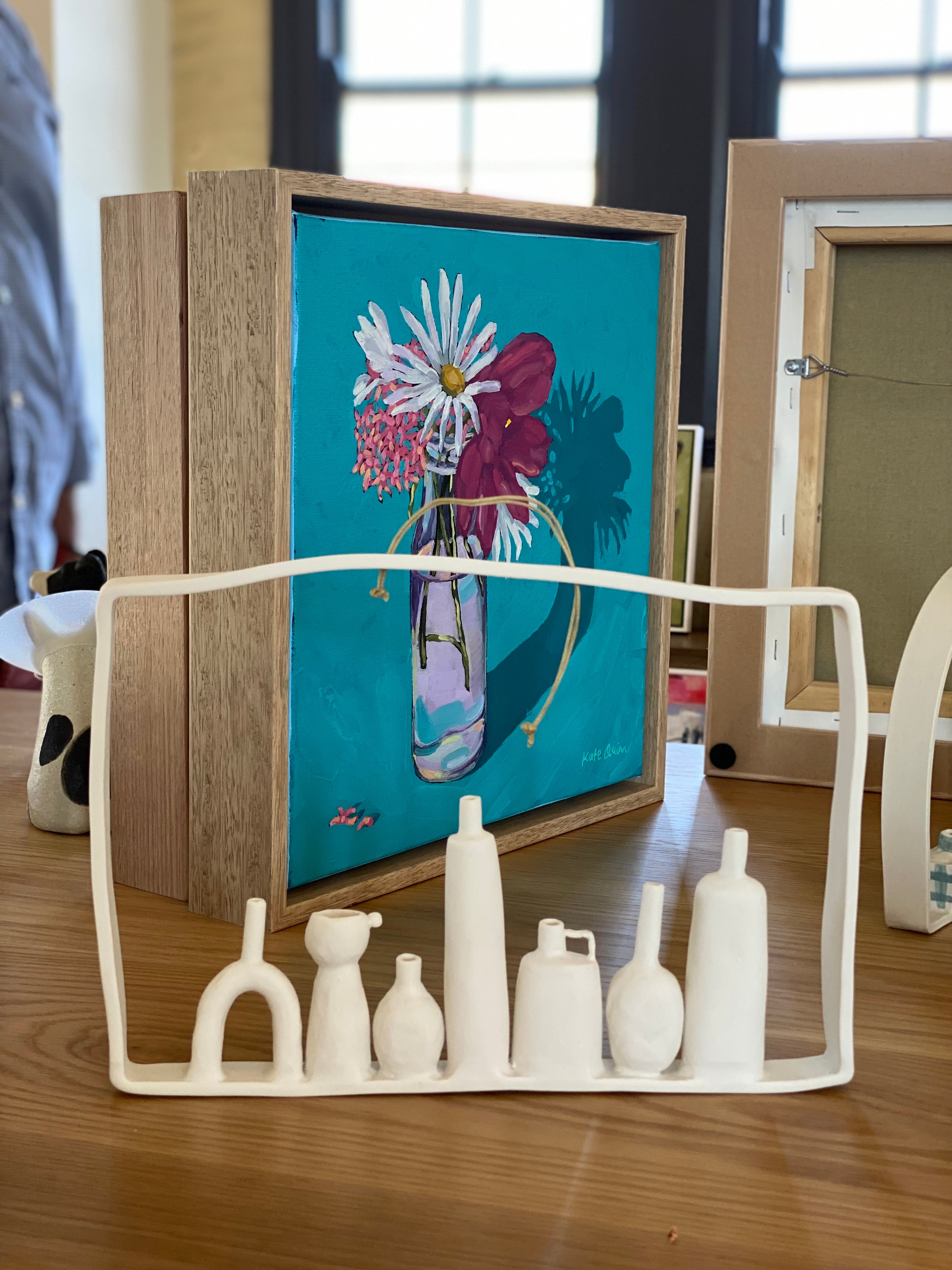 Illy's Wall - Seven vase frame in white