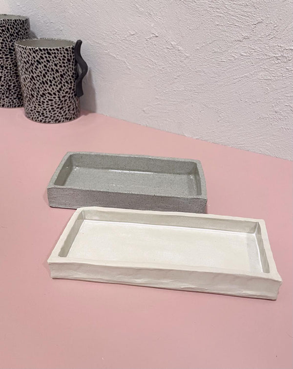 Cas Thompson from Paxxy & Flora -  Small Vanity Tray | Grey