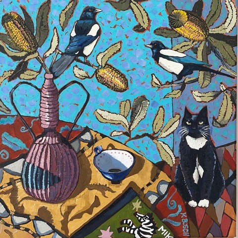 Kobie Bosch - The Neighbourhood cat and magpies